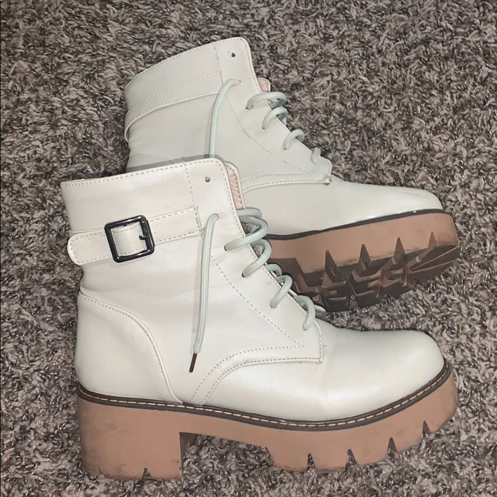 cute light beige boots